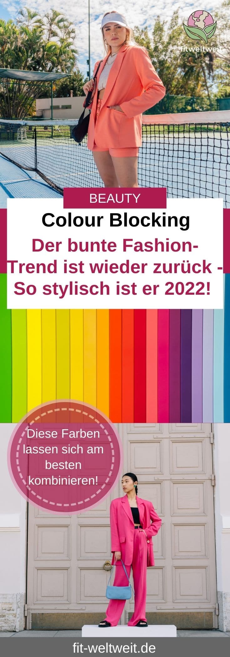 Blazer Pullover COLOUR BLOCKING COLOR poppige Farben kombinieren Fashion TRENDS 2022