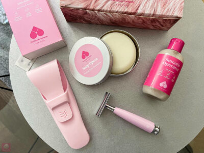 RASIERHOBEL the female company Erfahrung Set Rasierseife Soap Opera After Shave Gel Etui