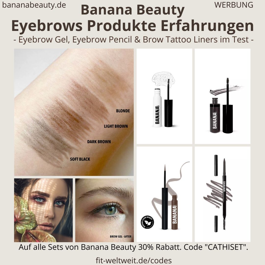 Banana Beauty Eyebrows Produkte Erfahrungen, Eyebrow Gel Pencil, Brow Tattoo Liners Test