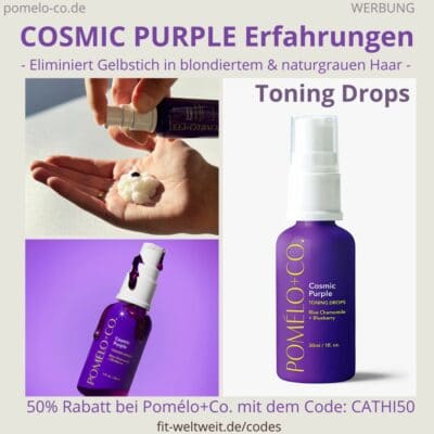 COSMIC PURPLE TONING DROPS Pomélo Co Erfahrung Anwendung