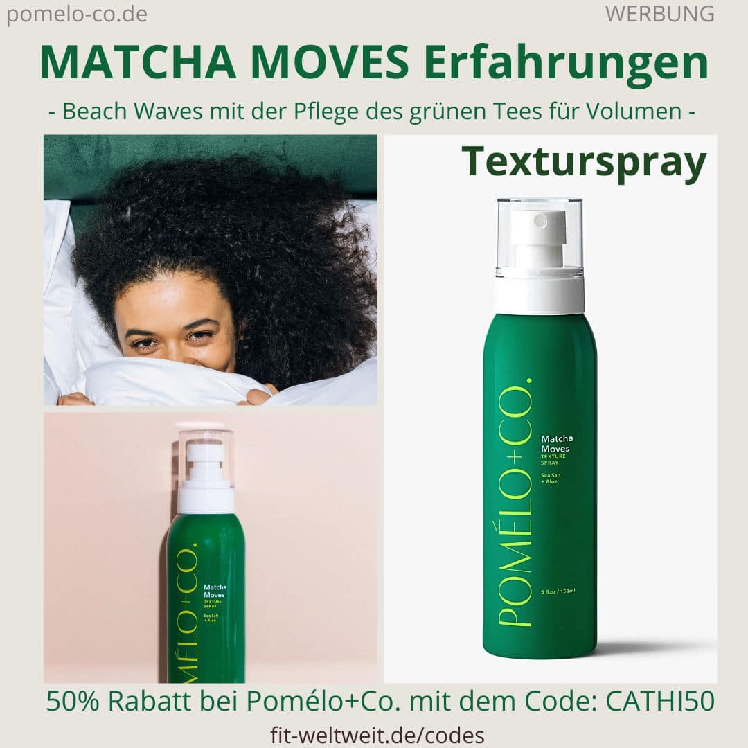 MATCHA MOVES TEXTURSPRAY Pomélo Co Erfahrung texture spray Anwendung