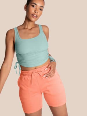 OCEANS APART Summer Looks set-lilly-sweat-short-poppy-orange-and-soft-jade