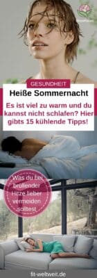 Sommer ABKÜHLUNG im Sommer besser schlafen Tipps Hacks Nacht