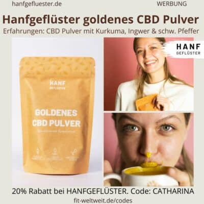 GOLDENES CBD PULVER HANFGEFLÜSTER Erfahrungen Kurkuma Latte