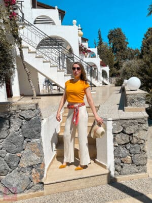 The Lauren Pants Erfahrungen LES LUNES The April Top the Claire Scarf Sommer Outfit Look