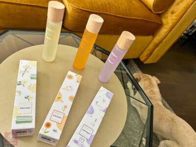 ANWENDUNG BEWERTUNG TEXTILSPRAY AVA&MAY ERFAHRUNGEN Energized Clean Tranquil Mind