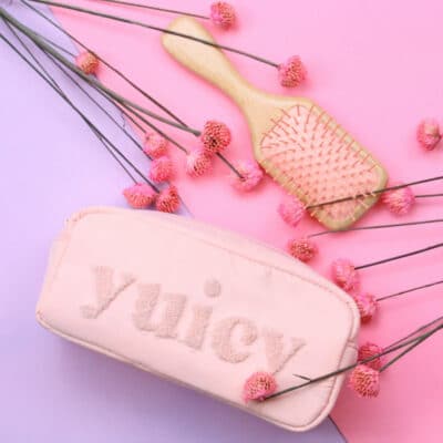 YUICY Erfahrungen Beautycase Waschtasche Kosmetiktasche kulturbeutel Holzbürste