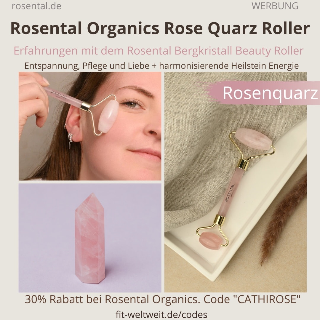 Rosenquarz Beauty Roller Erfahrungen Rosental Organics Rose Quarz