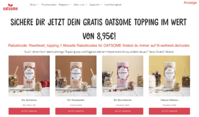 OATSOME RABATTCODE gratis Topping
