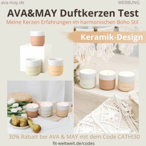 AVA&MAY Duftkerzen Keramik Kerzen Test Boho Stil