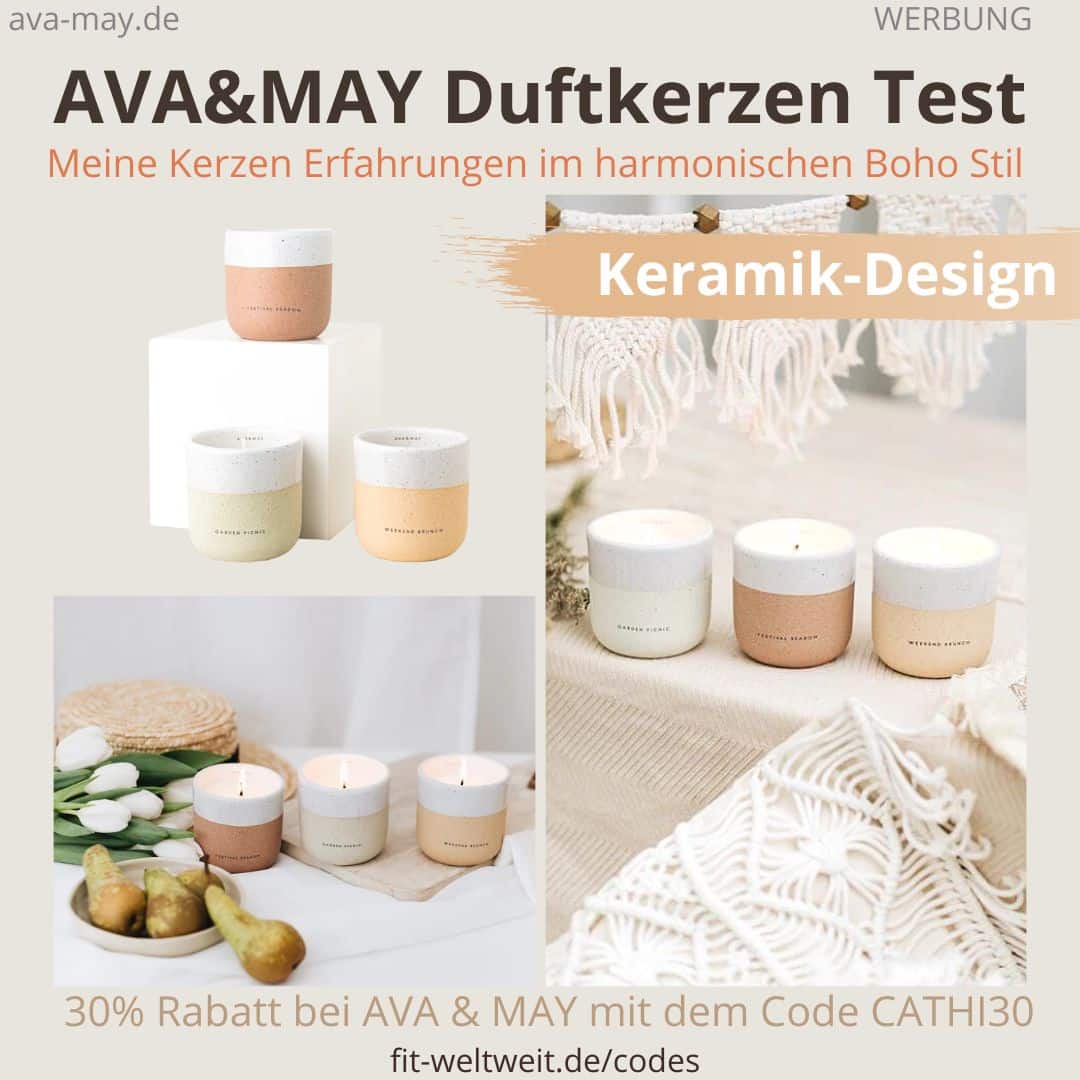 AVA&MAY Duftkerzen Erfahrungen Keramik Kerzen Test Boho Stil