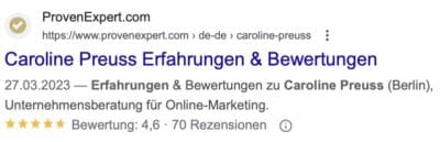 Caroline Preuss Erfahrung 2023 2024 Ausgezeichnet Hervorragend Online kurse Erfolgskurs