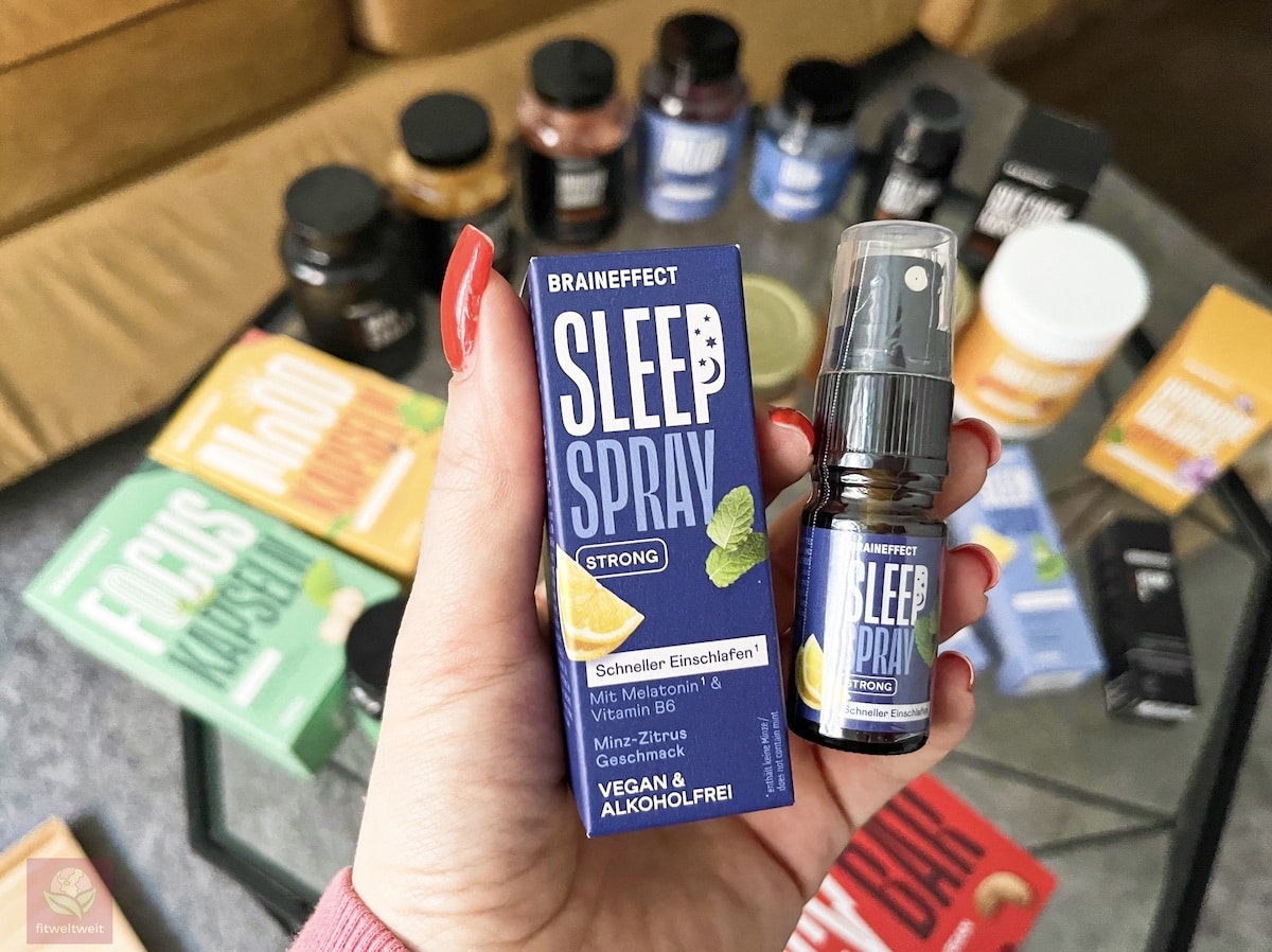 Sleep Spray Strong normal BRAINEFFECT Erfahrungen Bewertung Test Melatonin Wirkung