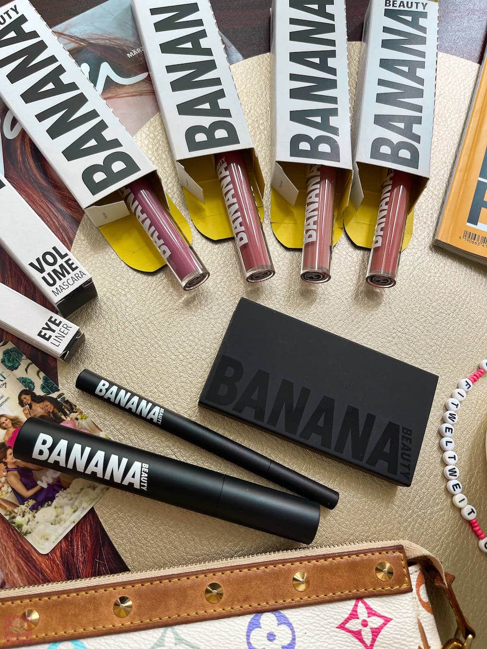 Test Banana Beauty Erfahrungen Eyeliner Mascara Eyeshadow Liquid Lipstick