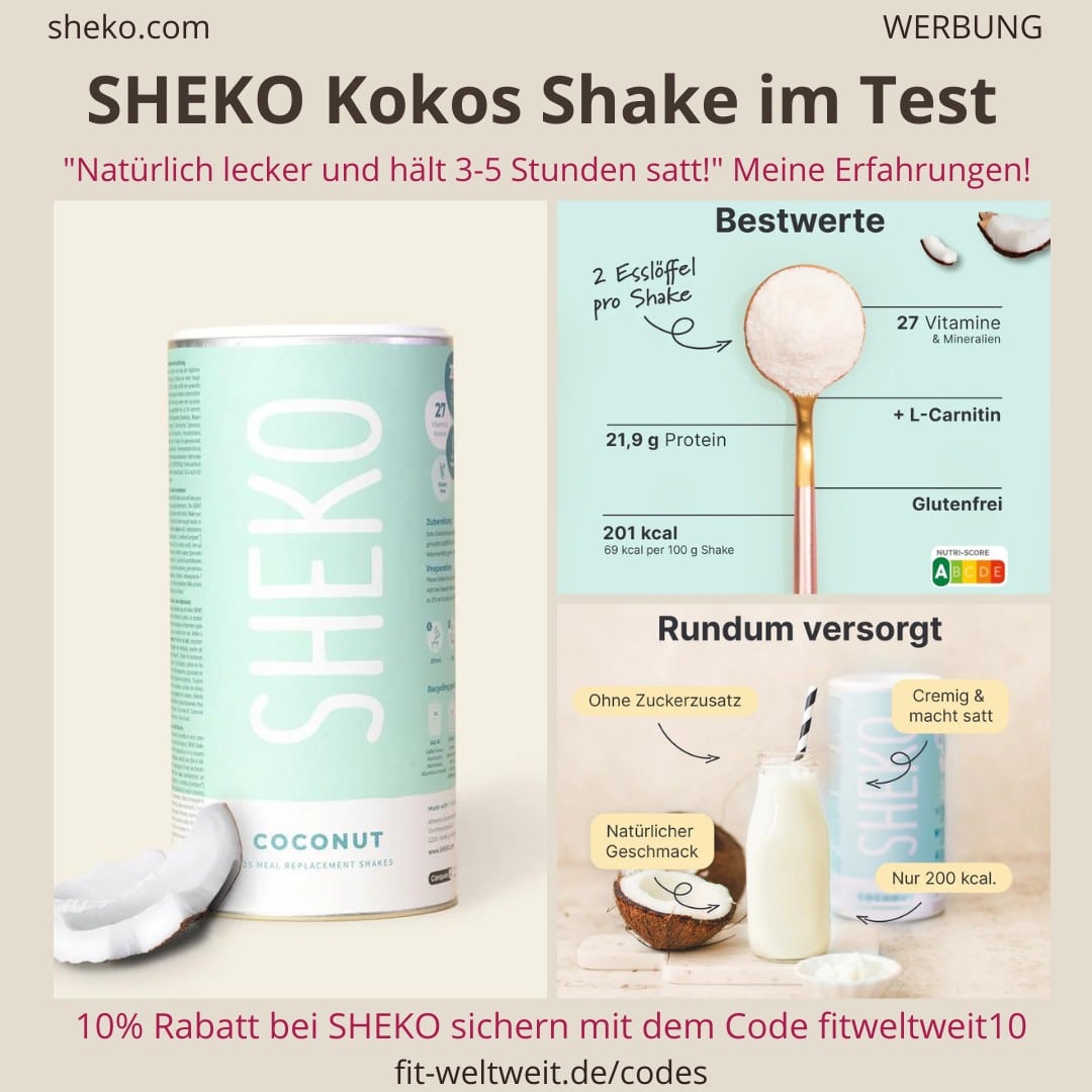 SHEKO Erfahrungen COCOS Shake Test abnehmen Bewertung Geschmack Coffee