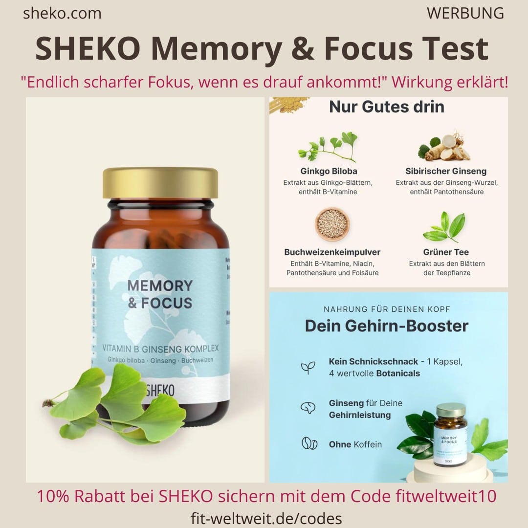 SHEKO Memory & Focus Test Tabletten Erfahrungen Kapseln