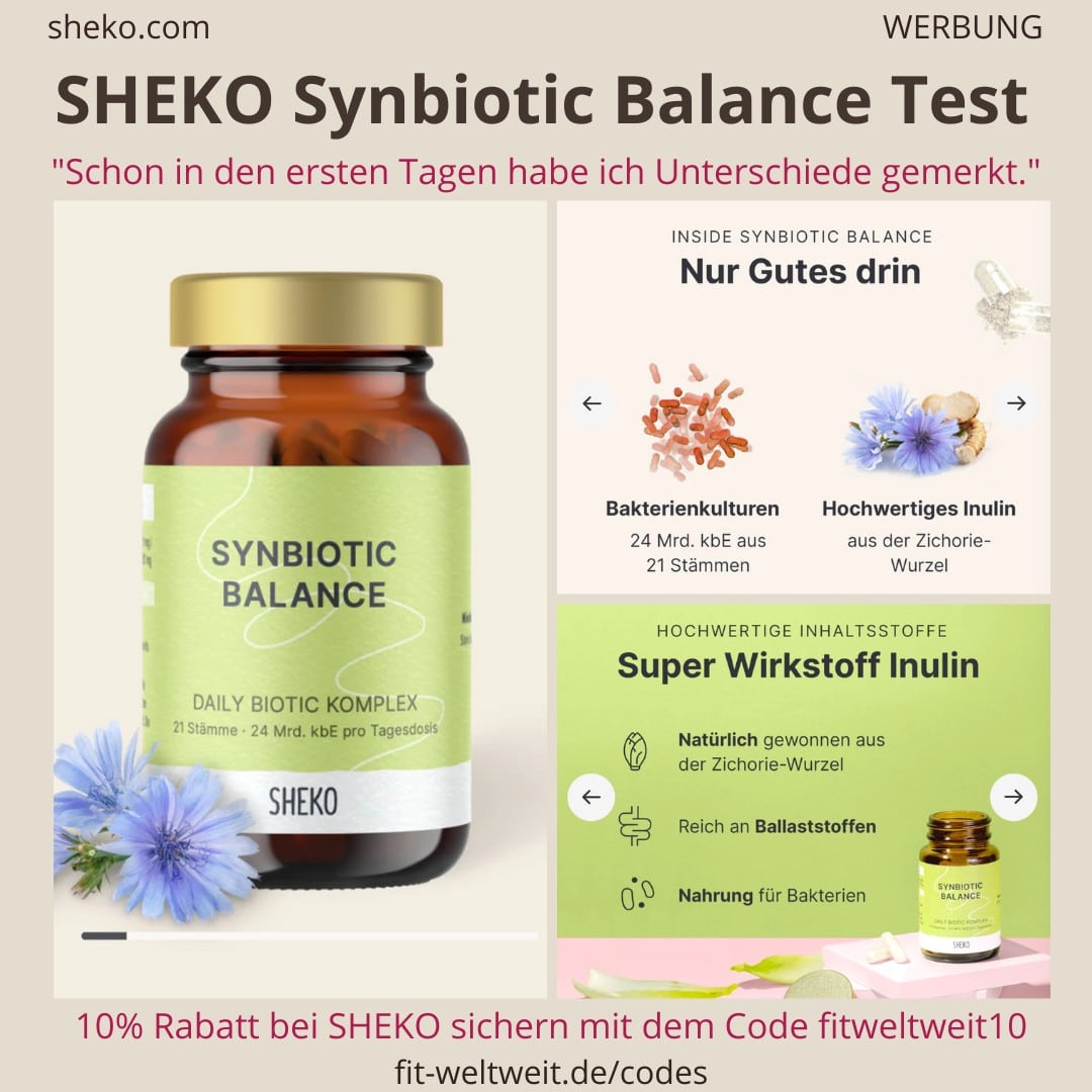 SHEKO Synbiotic Balance Erfahrungen Darm Bauch abnehmen Bakterienkulturen Test