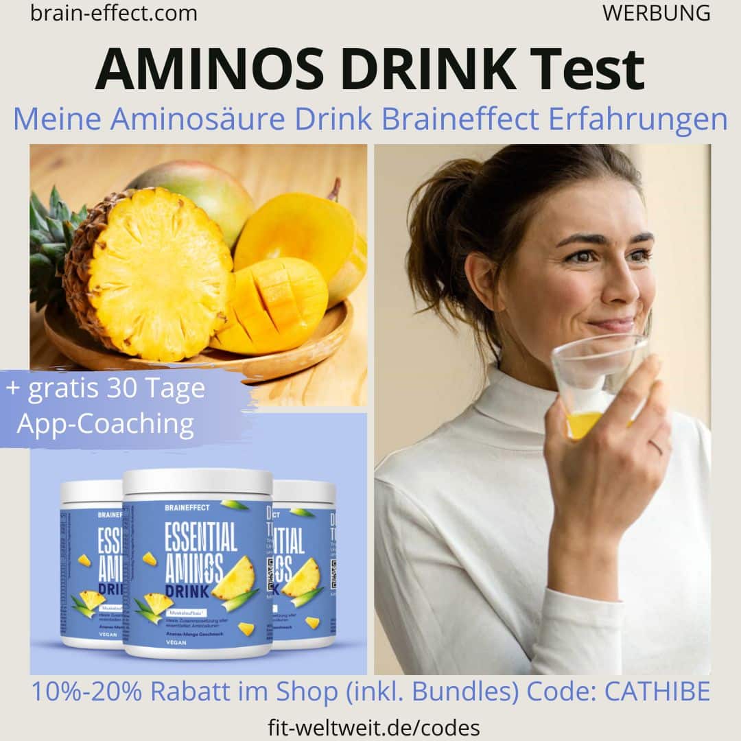 Braineffect Erfahrungen AMINOS DRINK Test Aminosäure Getränk Regeneration