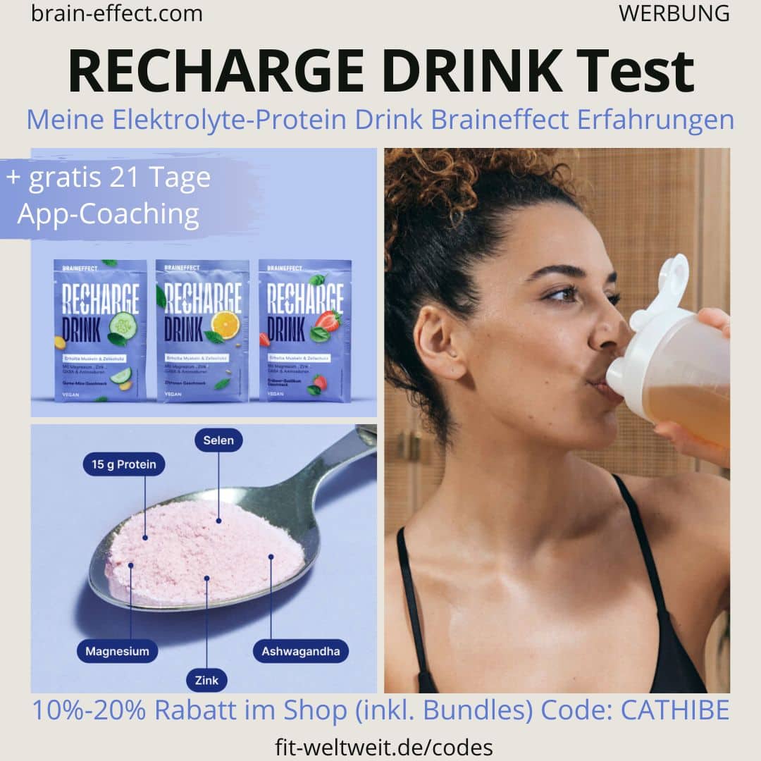 Braineffect Erfahrungen RECHARGE DRINK Test Geschmack Wirkung