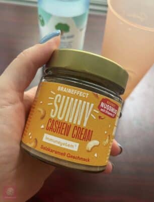 Sunny Cashew Cream Erfahrungen BRAINEFFECT Nuss Mus Geschmack salted caramel