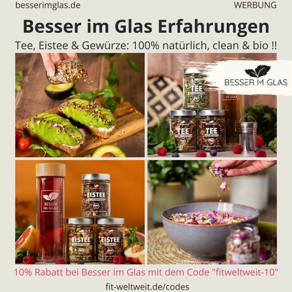 Besser im Glas Erfahrungen Tee Eistee Gewürze im Test Rabattcode