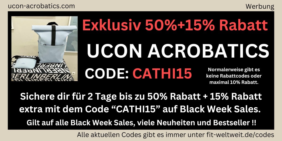 UCON ACROBATICS 50% + 15% Rabatt Gutschein Code