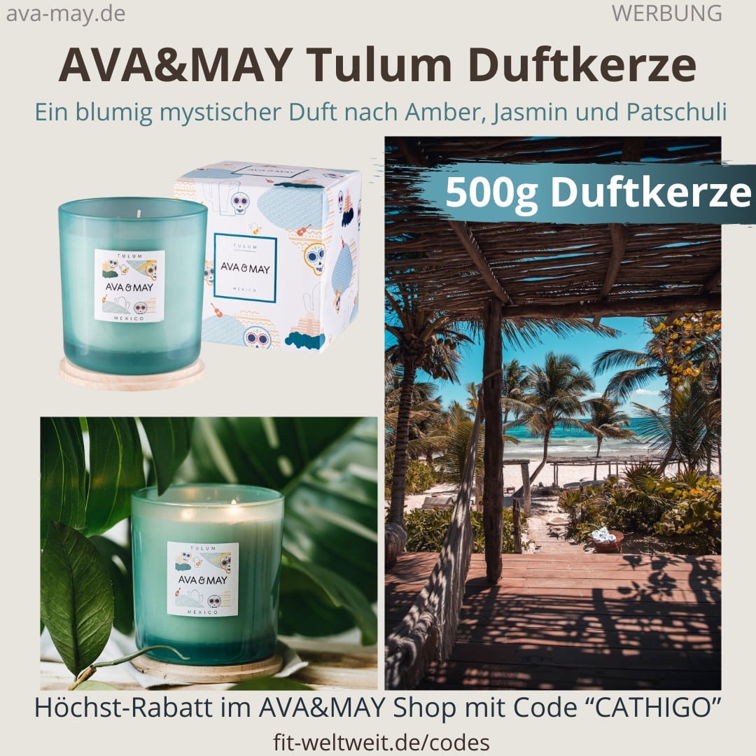 AVA & MAY TULUM große Duftkerzen Erfahrungen Mexico Amber, Jasmin und Patschuli