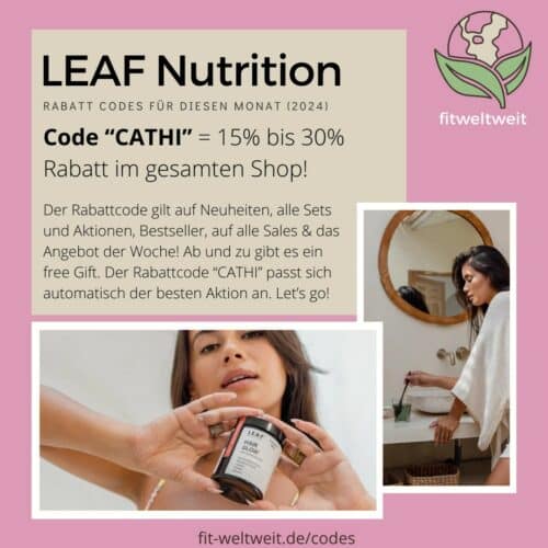 LEAF Nutrition Code 2024 Rabatt Gutschein 20% bis 30% Rabatt + free Gift Geschenk