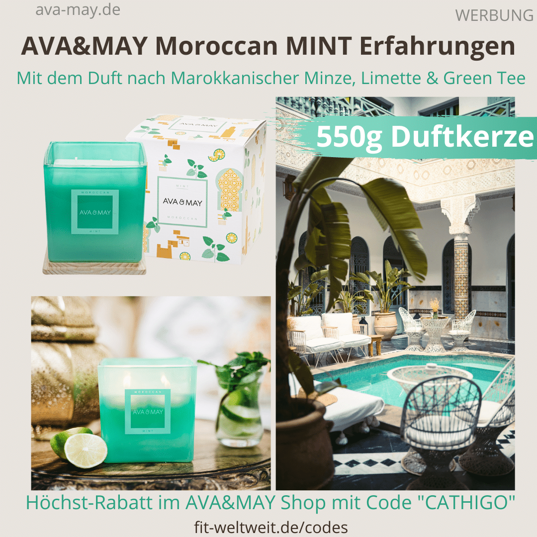 Moroccan Mint Große Duftkerzen Erfahrungen AVA and MAY Marokkanische Minze