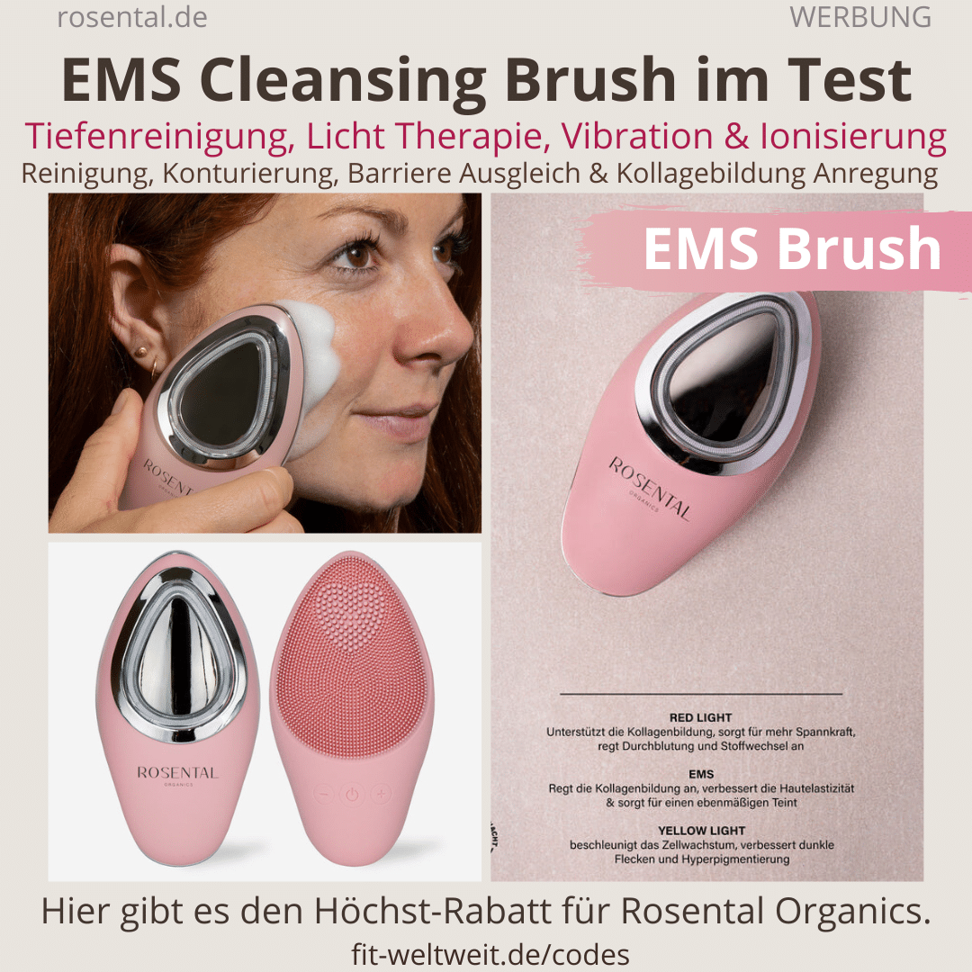 EMS Cleansing Brush mit Ionisierung, EMS und LED Therapy im fitweltweit Test