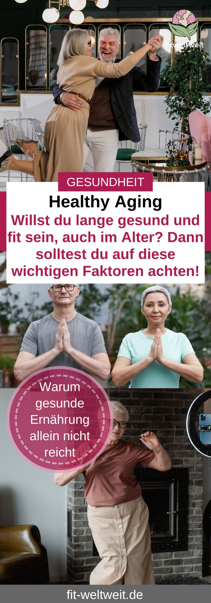 Healthy Aging und gesund Ernährung, so bleibst du lange gesund! Mit diesen Tipps bleibst du lange fit und gesund bis ins hohe Alter.