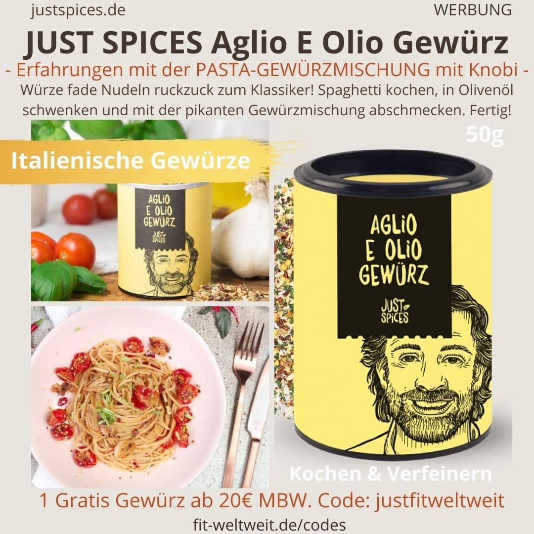 AGLIO E OLIO GEWÜRZ Just Spices Erfahrungen Italienische Gewürze im Test Rabattcode