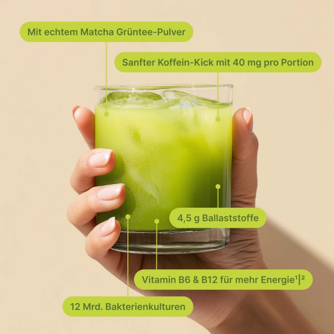 Matcha Daily Gut Wirkung Inhaltsstoffe Koffein Darm Bakterienkulturen