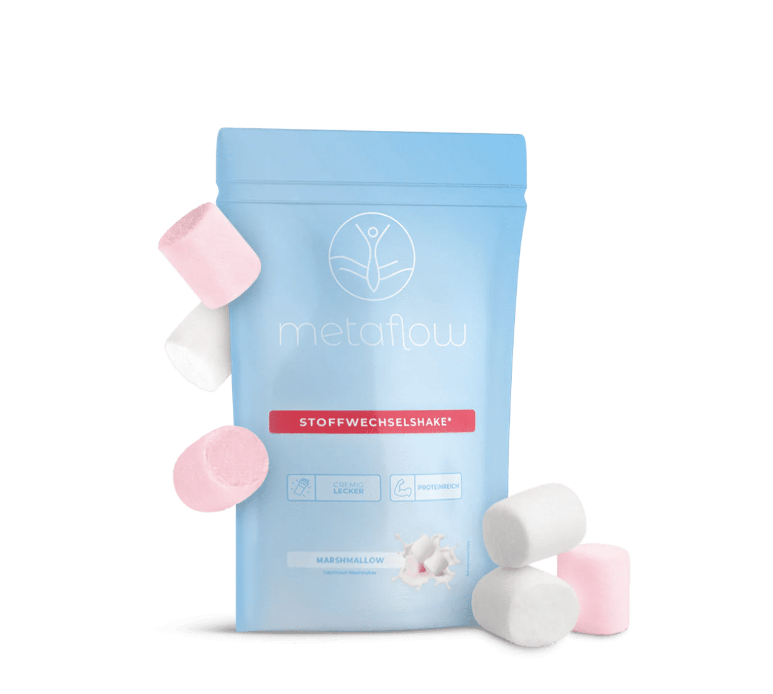 MetaFlow Marshmallow Stoffwechselshake Erfahrungen Geschmack Wirkung Rezepte cremig süß longevity slow aging Rabattcode CATHIFREE