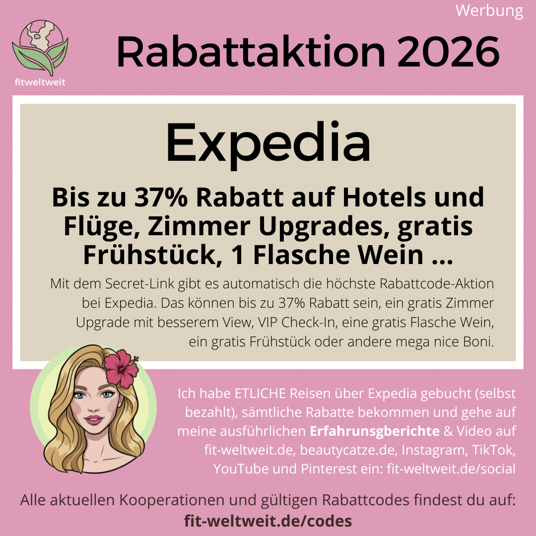 Expedia Rabatt auf Hotels, Zimmer Upgrades sichern und gratis Frühstück oder 1 Flasche Wein abstauben