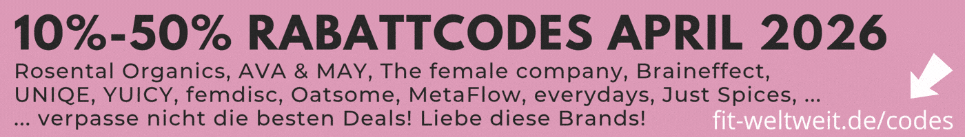 Rabatt Gutschein Codes April 2026 Rosental Organics, AVA & MAY, The female company, Braineffect, femdisc, Oatsome, MetaFlow, everydays, Just Spices